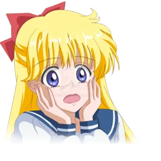 😱 Sailor Venus Sailor Moon Anime, Sailor, Mignon, Blonde, Sailor Venus, Minako Aino whatsapp sticker