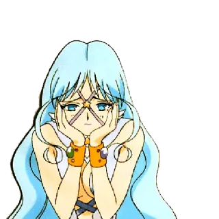 😞 アニメ, 女の子, 悲しい, 漫画 telegram sticker