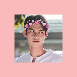 ❤ portrait, homme, coeurs, fleurs, couronne, mignon telegram sticker
