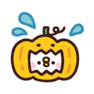 🎃 .8. Kürbis, Emoji, Gesicht, Schweiß, Halloween, verängstigt, besorgt telegram sticker