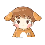 🙏 Dessin animé, Garçon, Chien, Animal, Mignon, Sticker telegram sticker