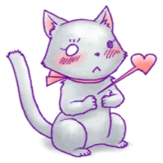 💔 Katze, Tier, niedlich, kawaii, Liebe, Herz, Aufkleber telegram sticker