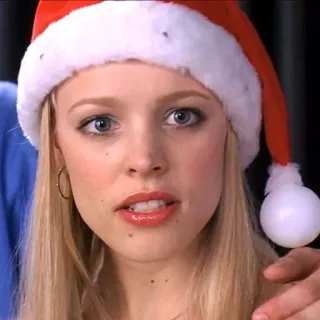 😕 Regina George Mean Girls natal, papai noel, rachel mcadams, feriado, garota telegram sticker