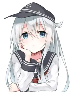 😐 аниме девушка, матроска, милая, манга, мультфильм telegram sticker