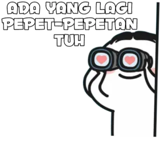 🍡 ADA YANG LAGI PEPET-PEPETAN TUH Dessin animé, Jumelles, Amour, Coup d'oeil, Mignon telegram sticker