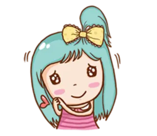 😻 Cartoon, Mädchen, Niedlich, Emoji, Sticker telegram sticker