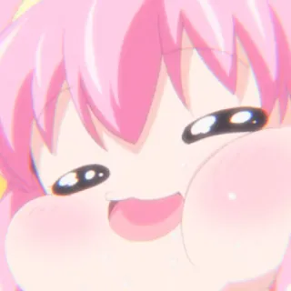 🍓 anime, pink hair, cute, manga, cartoon, kawaii whatsapp sticker