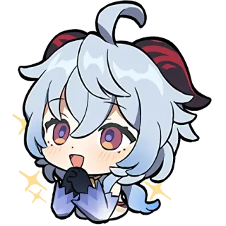 🌸 Ganyu anime, chibi, ganyu, genshin impact, cute, video game character telegram sticker