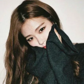 💖 femme, fille, portrait, pull, asiatique, coréenne telegram sticker