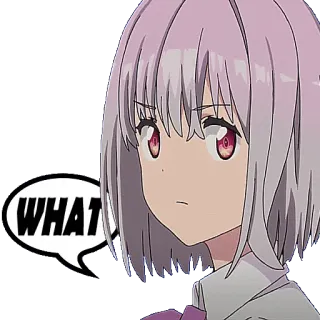 ❔ WHAT Anime, Mädchen, Ausdruck, Frage, Was telegram sticker
