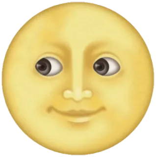 🌝 moon, face, emoji, yellow, astronomy, celestial telegram sticker