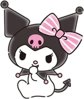 🤭 Kuromi kuromi, sanrio, character, anime, cartoon, cute, kawaii telegram sticker
