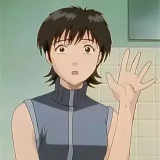 😳 Anime, Cartone animato, Ragazza, Donna, Personaggio, Che saluta telegram sticker