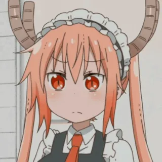 🐉 Tohru Miss Kobayashi's Dragon Maid anime, dragon, maid, tohru, cute, kawaii, anime girl telegram sticker