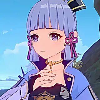❄️ Ayaka Genshin Impact Anime, Gadis, Video game, Genshin Impact, Ayaka, Karakter telegram sticker
