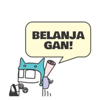 🍏 BELANJA GAN! 쇼핑, 만화, 귀여운, 고양이, 모자, 스크롤, 웃긴 telegram sticker