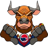 👎 bull, angry, cartoon, superhero, animal, mascot telegram sticker
