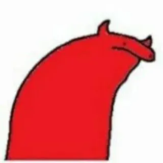 👿 dier, rood, cartoon, wezen, illustratie telegram sticker