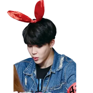 😲 Jimin ジミン, BTS, K-POP, アイドル, 歌手, うさ耳 telegram sticker