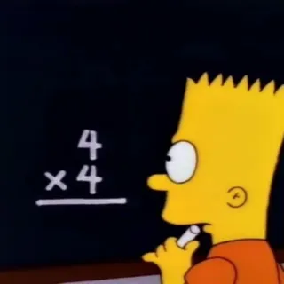 🌚 Bart Simpson The Simpsons bart simpson, die simpsons, cartoon, matheaufgabe, schule, lernen whatsapp sticker