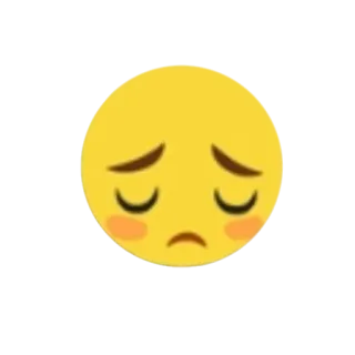 😞 эмодзи, грустный, лицо, смайлик telegram sticker