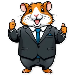 👏 criceto, completo, pollice in su, cartone animato, animale, carino, felice telegram sticker