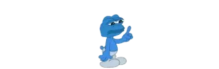 ☝️ Smurf Cartone animato, Puffo, Blu, Personaggio telegram sticker
