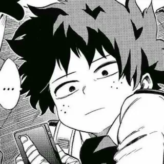 😕 Izuku Midoriya My Hero Academia ... Anime, Manga, My Hero Academia, Izuku Midoriya, Personaje, Cómic whatsapp sticker