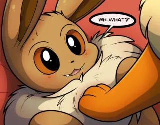 ❓ Eevee Pokemon WH-WHAT? telegram sticker