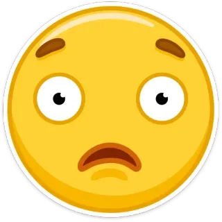 😧 絵文字, 顔, 表情, ショック, びっくり telegram sticker