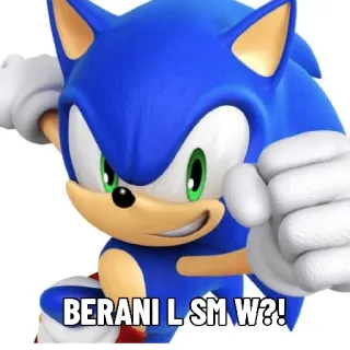 😯 Sonic BERANI L SM W?! Sonic, Videojuego, Personaje telegram sticker