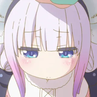 🥧 Kanna Kamui Miss Kobayashi's Dragon Maid Anime, Lucu, Gadis, Naga, Kanna whatsapp sticker