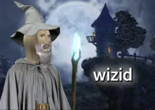 💫 wizid Sorcier, Mème, Stonks, Magie, Fantasy whatsapp sticker