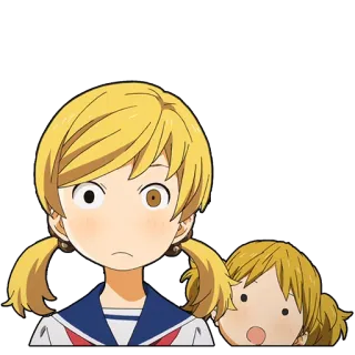 😳 anime, ragazza, scioccata, sorpresa, cartone animato telegram sticker