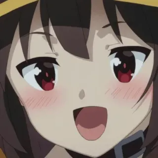 🎡 Megumin Konosuba Anime, Megumin, Konosuba, Dessin animé, Drôle, Mignon whatsapp sticker