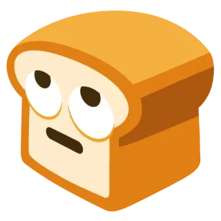🍞 roti, roti bakar, makanan, kartun, sedih telegram sticker