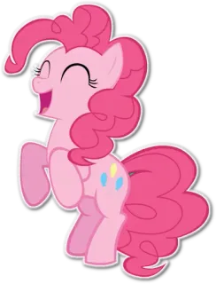 😀 Pinkie Pie My Little Pony Pony, Rosa, Cartoon, Freundschaft, Magie telegram sticker