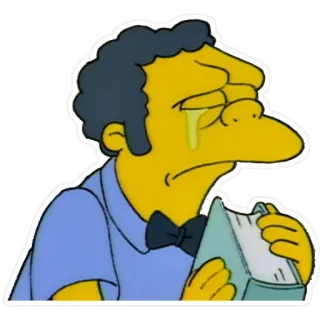 😭 Moe Szyslak The Simpsons Moe Szyslak, Simpsons, Dessin animé, Triste, Pleurs, Barman whatsapp sticker