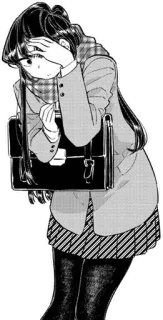 😯 Komi Shouko Komi Can't Communicate Anime, Mangá, estudante, Komi Can't Communicate, Komi Shouko, tímida, garota anime, fofa whatsapp sticker