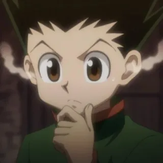🤔 Gon Freecss Hunter x Hunter Anime, Gon, Hunter, Charakter, Manga telegram sticker