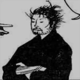 😶 man, baard, portret, traditioneel, monochroom telegram sticker