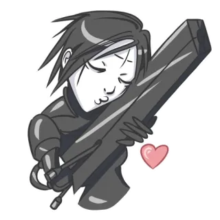 😘 Anime, Schwert, Liebe, Herz, Krieger, Waffe whatsapp sticker