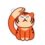 🫡 тигр, животное, кошка, милый, питомец telegram sticker