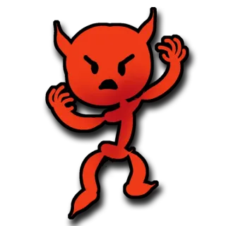👿 demônio, diabo, monstro, raiva, vermelho, desenho animado, maligno telegram sticker