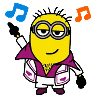 🍋 Minion Minion, Tanzen, Musik, Cartoon, Gelb, Animiert telegram sticker