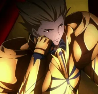 ✨ Gilgamesh Fate anime, fate, gilgamesh, złoty, król telegram sticker