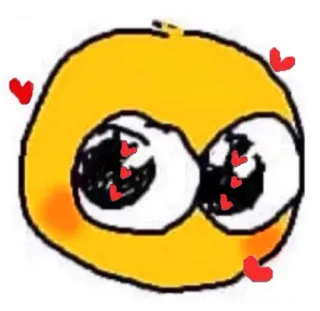 🥰 Emoji, Cinta, Kawaii, Lucu, Kuning, Hati whatsapp sticker