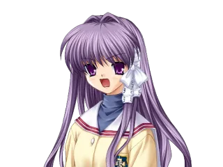 😡 anime, dziewczyna, fioletowe włosy, kreskówka, uczeń telegram sticker