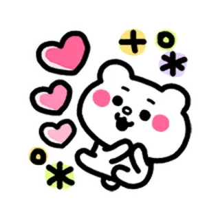 💨 น่ารัก, หมี, หัวใจ, ภาพประกอบ, สติกเกอร์, การ์ตูน, ตัวละคร, ท่าทางนิ้ว telegram sticker