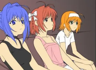 😯 anime, girls, cartoon telegram sticker